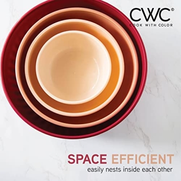 COOK WITH COLOR 8-Piece Nesting Mixing Bowl Set