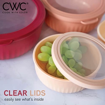 COOK WITH COLOR 8-Piece Nesting Mixing Bowl Set