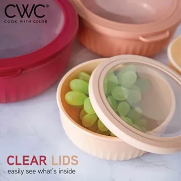 COOK WITH COLOR 8-Piece Nesting Mixing Bowl Set