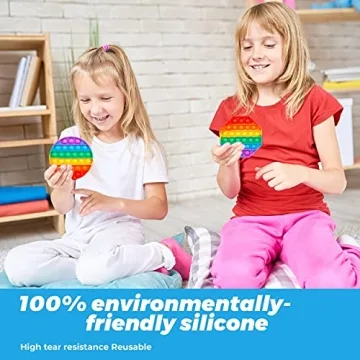 Rainbow Pop It Fidget Toys 4 Pack Stress Relief Sensory Fun