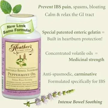 Heather's Tummy Tamers Peppermint Oil Capsules (90 per bottle) for IBS