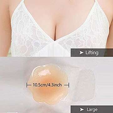 Kissrose Breast Lift Tape - Seamless Silicone Pasties