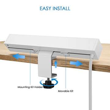 CCCEI Metal 6 Outlet Clamp Power Strip with USB Ports
