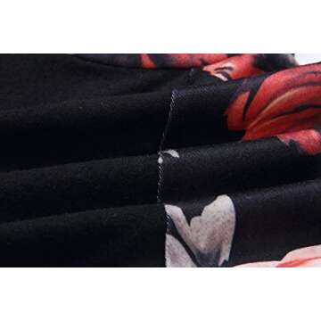 shifeier Women Floral Jesus Print Pullover Hoodie Casual Long Sleeve Drawstring Hooded Sweatshirt with Pocket Black XL