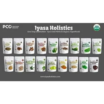 Iyasa Holistics Organic Shatavari Root Powder Value Pack of 8 oz/227 Gm, Asparagus racemosus, USDA Organic Ayurveda herb, Women's Health Tonic, General Rejuvenating Tonic Resealable Pouch