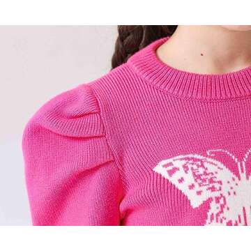 SMILING PINKER Cozy Girls Knitted Sweater Pullover