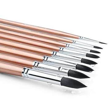 Transon 8pcs Round Watercolor Brush Set for Artists