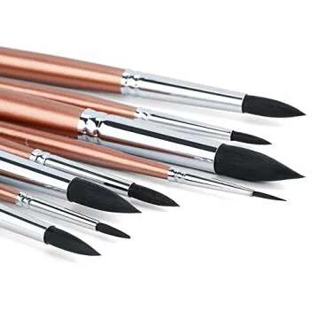 Transon 8pcs Round Watercolor Brush Set for Artists