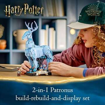 Lego Harry Potter Expecto Patronum 76414 Collectible 2-in-1 Building Set; Birthday Gift Idea for Tee...