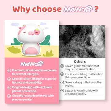 Mewaii Squishy Cloud-Like Softness, Trending Kawaii Strawberry Cow Mushroom Plush Pillow, A Must-Hav...