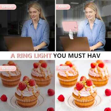 BANSINE Portable Selfie Light - USB Rechargeable & Adjustable