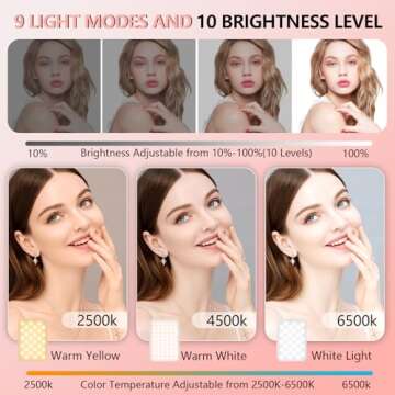 BANSINE Portable Selfie Light - USB Rechargeable & Adjustable