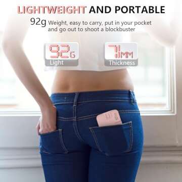 BANSINE Portable Selfie Light - USB Rechargeable & Adjustable