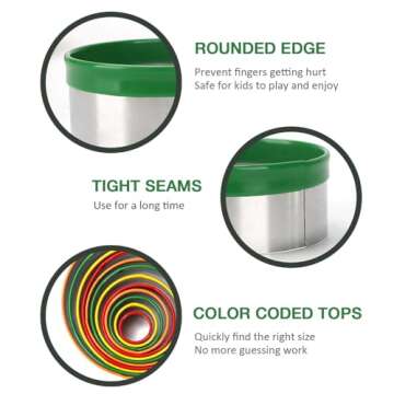 Alimat PluS Round Cookie Biscuit Cutter Set, 12 Pack Pastry Cutters in Graduated Sizes for Donut, Do...