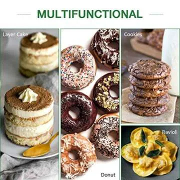 Alimat PluS Round Cookie Biscuit Cutter Set, 12 Pack Pastry Cutters in Graduated Sizes for Donut, Dough, Fondant, Clay, Stainless Steel Circle Cutter Cake Ring Molds with Colorful Rubber Coating