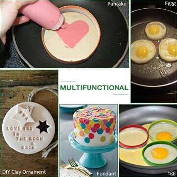 Alimat PluS Round Cookie Biscuit Cutter Set, 12 Pack Pastry Cutters in Graduated Sizes for Donut, Dough, Fondant, Clay, Stainless Steel Circle Cutter Cake Ring Molds with Colorful Rubber Coating