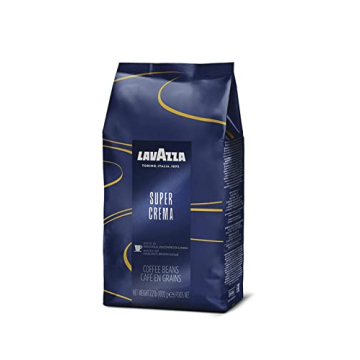 Lavazza Super Crema Whole Bean Coffee Blend, light-Medium Espresso Roast, 2.2 Pound (Pack of 8),Prem...