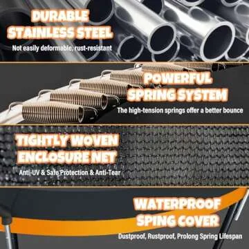 Kiivakii 12FT 14FT Trampoline with Basketball Hoop