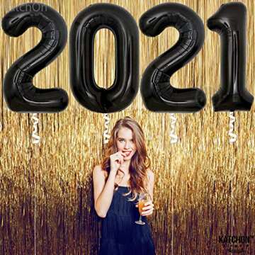 Black 2022 Balloons for Graduation Decorations 2022 - Large, 40 Inch | Graduation Balloons 2022 for Grad Party Decorations | Black 2022 Balloons for College Graduation Decor | Class Of 2022 Balloons