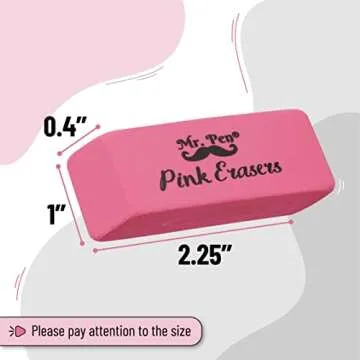 Premium Mr. Pen Pink Erasers Pack of 12 for Easy Use
