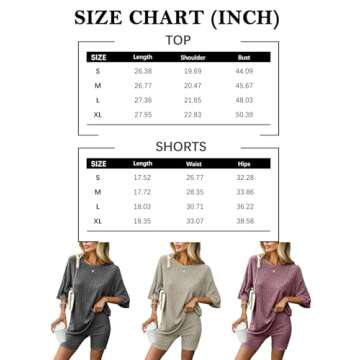 AUTOMET Women's Summer 2 Piece Outfits Lounge Sets Ribbed Knit Short Sleeve Loose Top and Bodycon Shorts Pajamas Set 2024