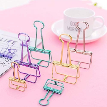 Colorful 20PCS Binder Clips for Document Organization