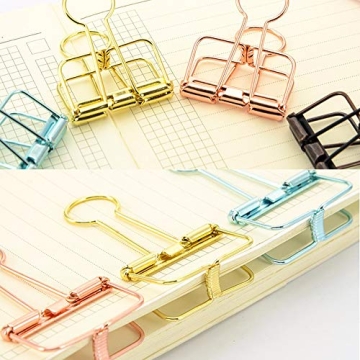 Colorful 20PCS Binder Clips for Document Organization