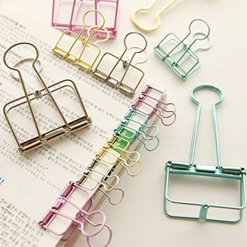 Colorful 20PCS Binder Clips for Document Organization