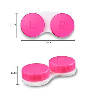 Aoutrow 16 Pack Contact Lens Case Box, Mini Contact Lens Case, Colorful Bulk Box Holder Container, C...