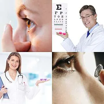 Aoutrow 16 Pack Contact Lens Case Box, Mini Contact Lens Case, Colorful Bulk Box Holder Container, Contact Lens Case Set