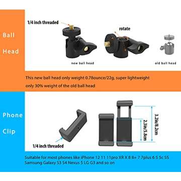 Pozliv Long Overhead Tripod Mount for iPhone Webcam Ring Light, Gooseneck Desk Phone Arm Holder for Over Head Video Recording Filming Live Streaming, Webcam Tripod Stand with Articulating Arm