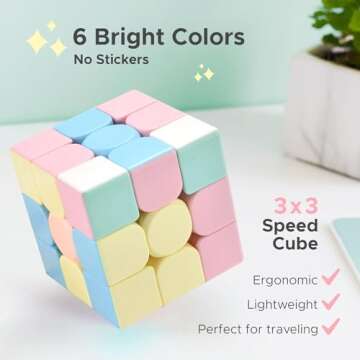 Speed Cube 3x3 Stickerless - Fun Puzzle for All Ages