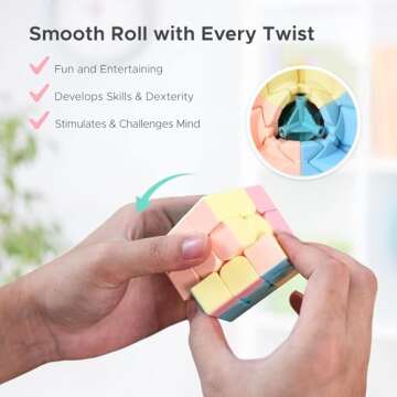 Speed Cube 3x3 Stickerless - Fun Puzzle for All Ages