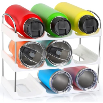 LANDNEOO Stackable Water Bottle Organizer Holder - for Stanley & Others' Large Tumbler Organization ...