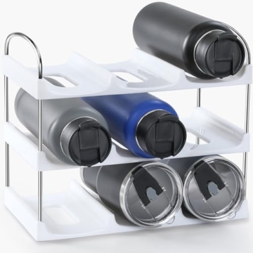 LANDNEOO Stackable Water Bottle Organizer for Home Use