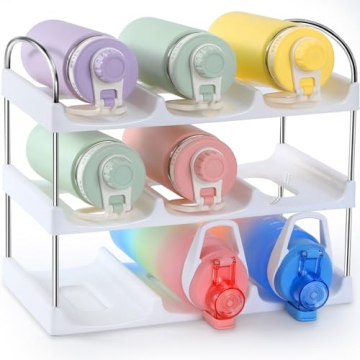 LANDNEOO Stackable Water Bottle Organizer for Home Use