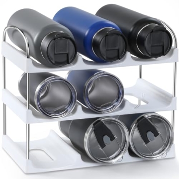 LANDNEOO Stackable Water Bottle Organizer for Home Use