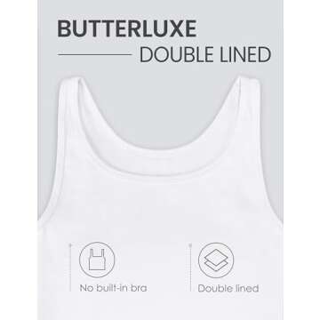 CRZ YOGA Women's Butterluxe Double Lined Tank Top