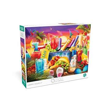 Buffalo Games - Lena - Happy Hour 2-1500 Piece Jigsaw Puzzle for Adults Challenging Puzzle Perfect for Game Nights - Finished Size is 38.50 x 26.50
