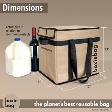 BOXIEBAG Collapsible Insulated Grocery Bag for Easy Shopping