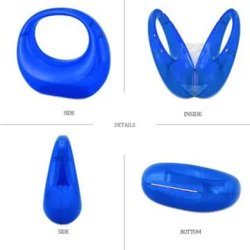 YYW Acrylic Evening Clutch Purse Moon Shape Unique Transparent Evening Handbag