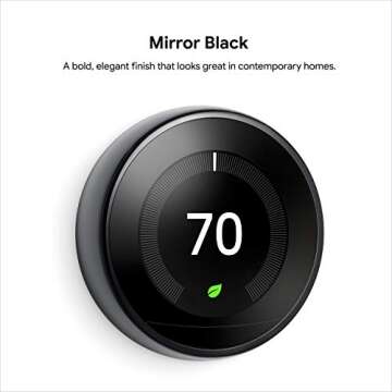 Google Nest Learning Thermostat - 3rd Gen (2015) - Programmable Smart Thermostat for Home - Works wi...