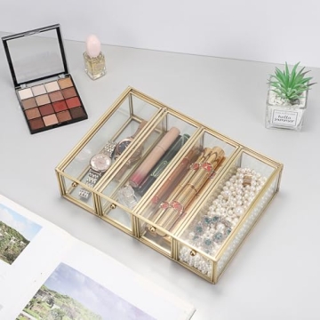 Hipiwe Stylish Sunglasses Organizer with 4 Drawers