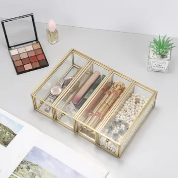 Hipiwe Stylish Sunglasses Organizer with 4 Drawers