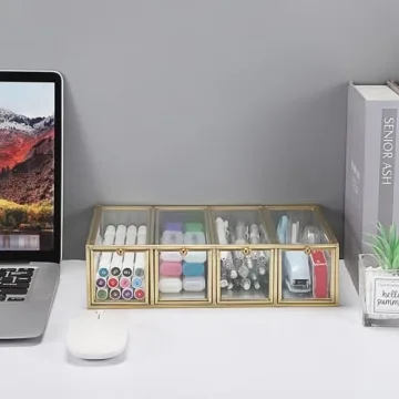 Hipiwe Stylish Sunglasses Organizer with 4 Drawers