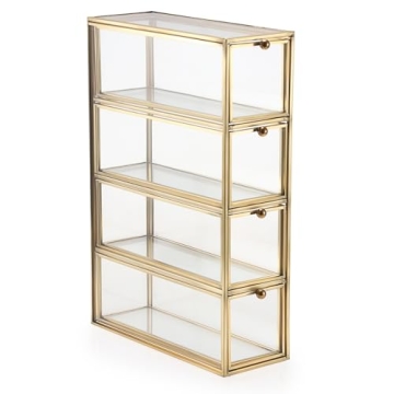 Hipiwe Stylish Sunglasses Organizer with 4 Drawers