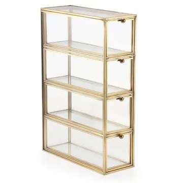 Hipiwe Stylish Sunglasses Organizer with 4 Drawers