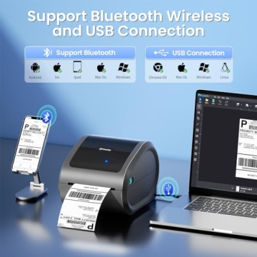 Omezizy Bluetooth Thermal Label Printer for Shipping
