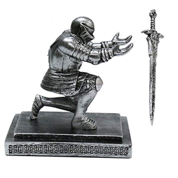 AMJUDOT Knight Pen Holder Cool Desk Organizer Gift