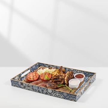 Stylish AGIOTA Bohemian Serving Trays with Handles
